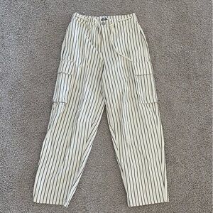 Women's Mid-Rise Barrel Leg Jeans - Future Collect Black Striped